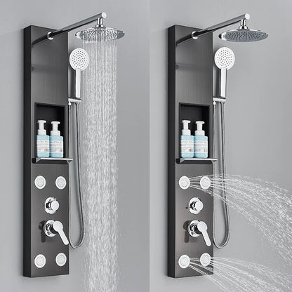Bathroom Wall Mount Shower Panel Rainfall Shower Head/Massage