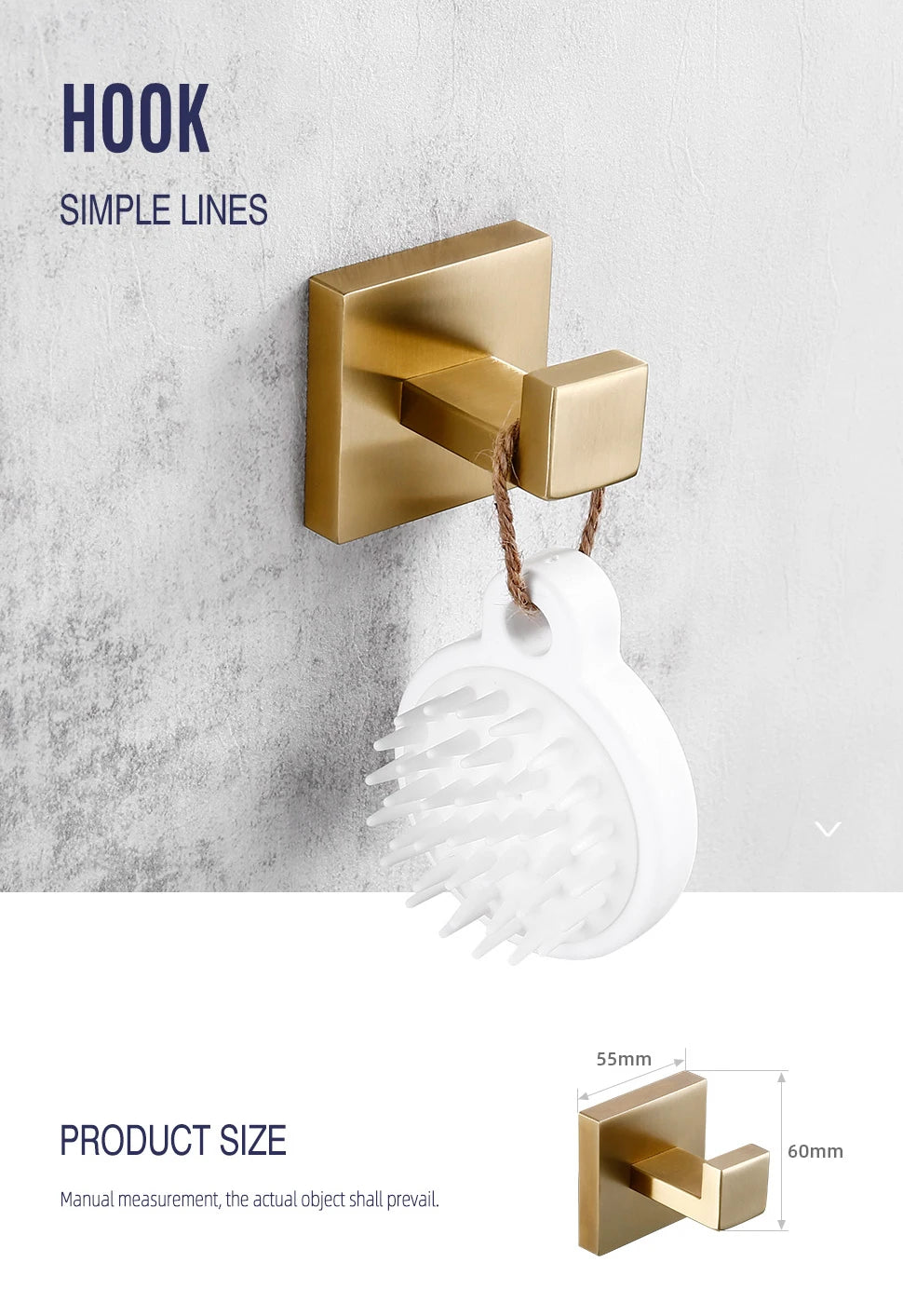 Brushed Gold Bathroom Toilet Brush Holder Toilet Paper