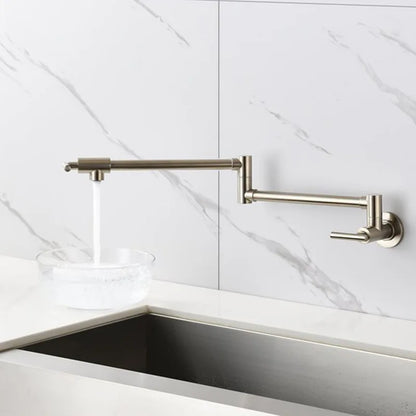 Black Wall Mounted Pot Filler Faucet Swivel Folding
