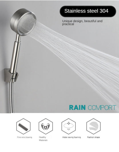Premium High Pressure Rainfall Shower Combo Stainless Steel
