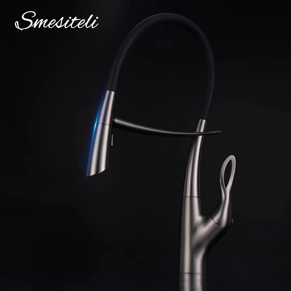 Pull Out Sensor Faucet Handle Digital Display Pull