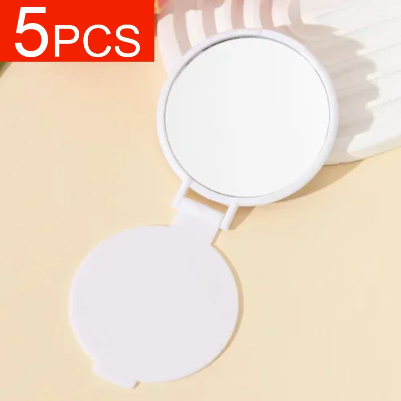5pcs Compact Mirror Bulk Pocket Mini Folding Mirrors