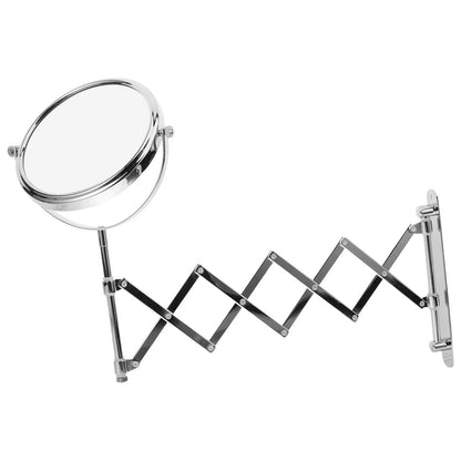 Two-Sided 3x Magnifying Bathroom Wall Mirror Inch Retractable
