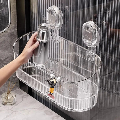 Hanging Shower Shelf Suction Storage Box Large Capacity
