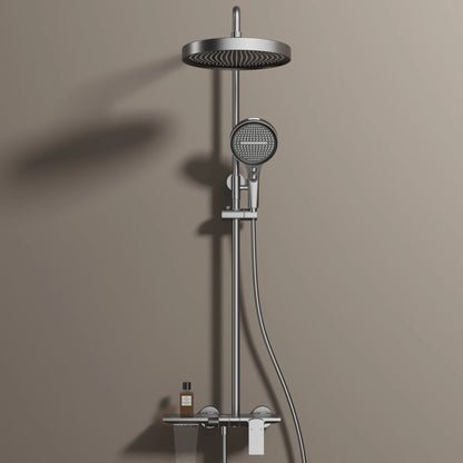 Rose Gold Piano Bathroom Shower System Solid Brass