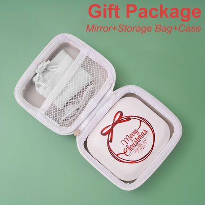 Compact Mirror Lights 1x/2x Magnification Folding Handheld Small