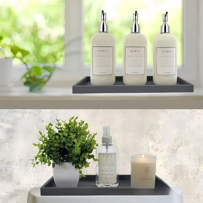 Thickened Bathroom Counter Tray Rectangular Lightweight Silicone