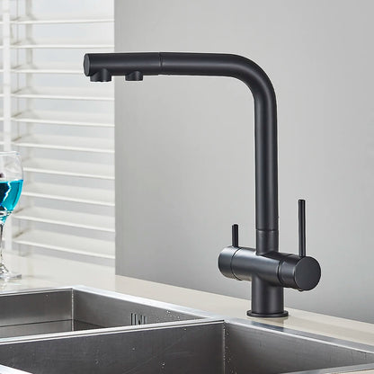 Brushed Nickel Pull Out Filter Faucets Quality Brass