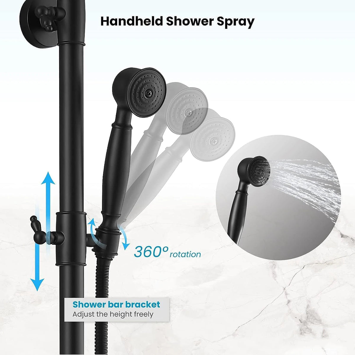 Zappo Antique Shower Wall Bathroom Bath Shower Faucet