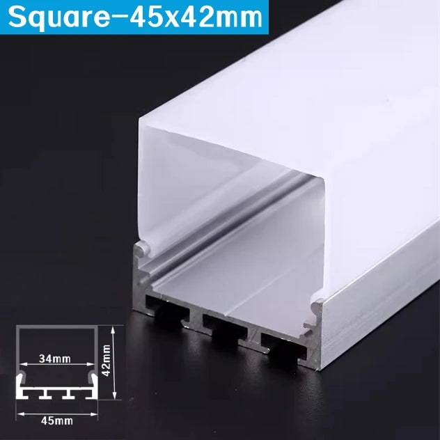 Three-Sided Glowing Led Aluminum Profile Tube Lamp Surface