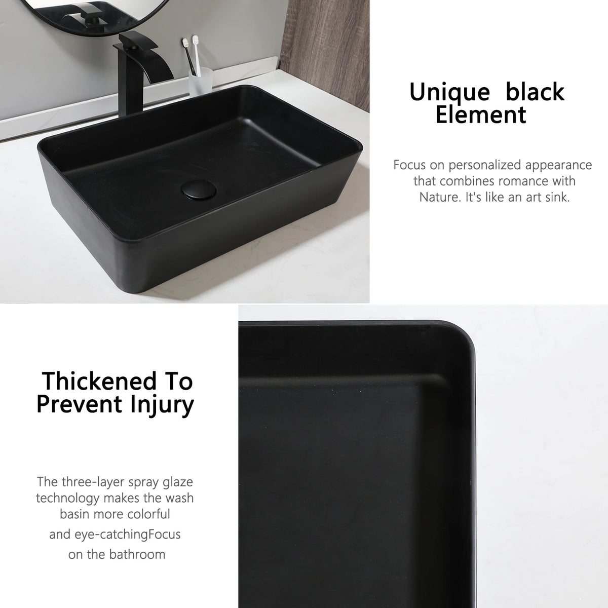 Kemaidi Bathroom Sink Faucet Combo Vessel Sink Countertop
