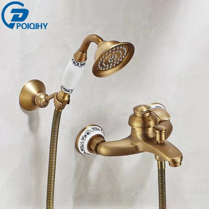 Poiqihy Wall Mounted Hand Held Shower Head Kit