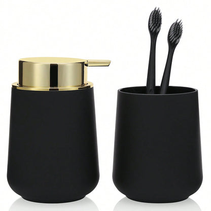 Bathroom Accessory - 2-Piece Soap Dispenser Cup Bathroom