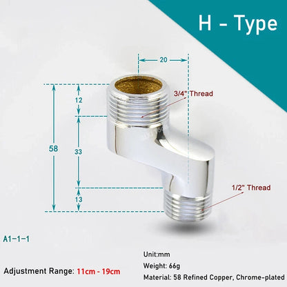 1/2 3/4 Bsp Male Tap Reducer Bath Shower