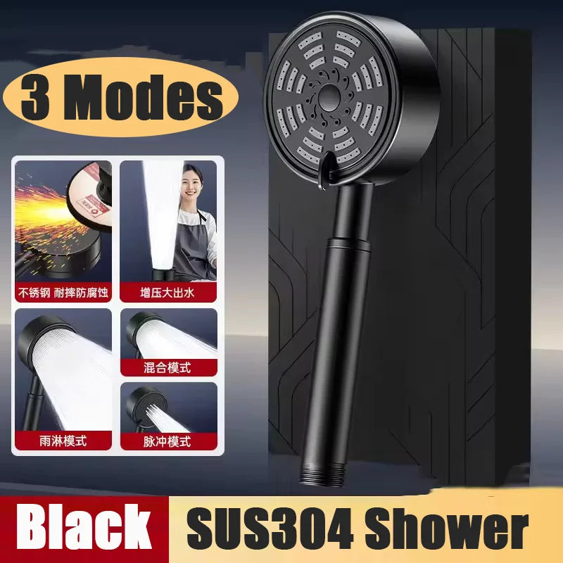 Upgraded 304 Stainless Steel High Pressure Shower Head