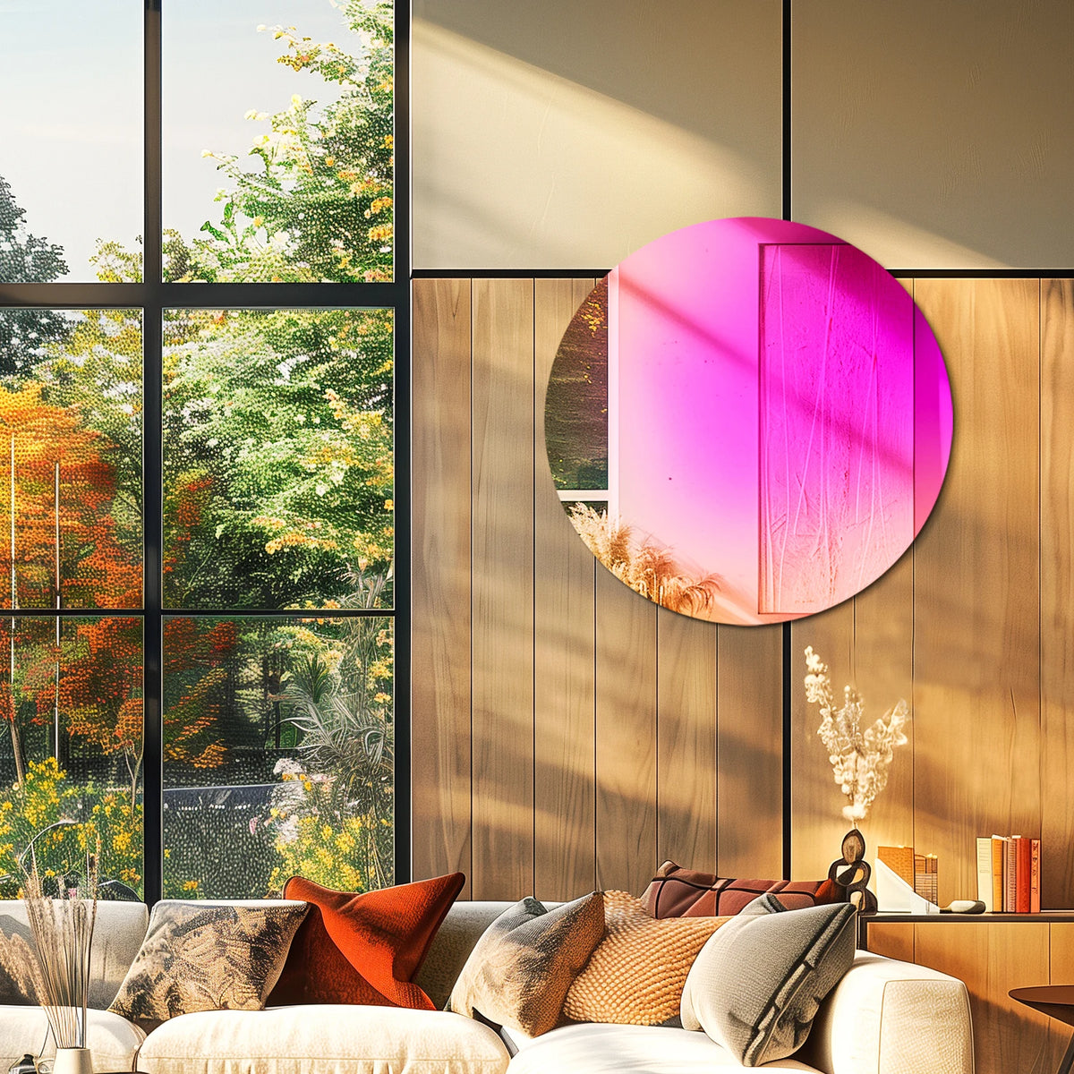 Wall Mirror Colorful Gradients Decor 26 Round Mirror