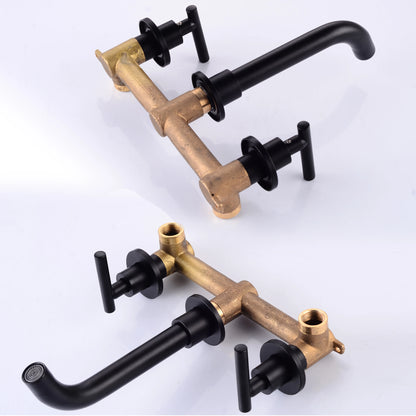 Bakala Brass Matte Black Bathroom Sink Faucet Tap