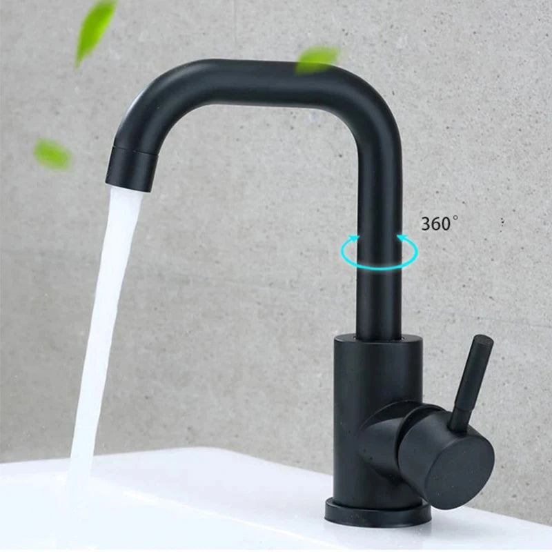 Black Nickel Bathroom Basin Faucet 304 Stainless Steel