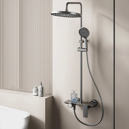 Gray Bathroom Shower Rainfall Shower Faucet Apartment Hotels