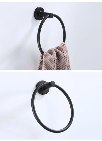 Bathroom Towel Ring Hook Hardware Storage Holder 304