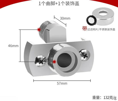2pcs Brass Shower Faucet Shower Thickened Variable Diameter