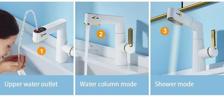 Vgx Bathroom Faucets Pull Out Basin Mixer Sink