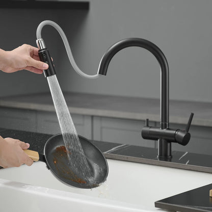 Pure Water Pull Out Filter Sink Faucet Pull