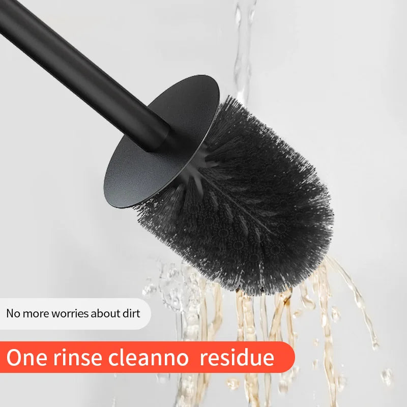 Bathroom Toilet Brush Holder Wall Mounted Cleaning No