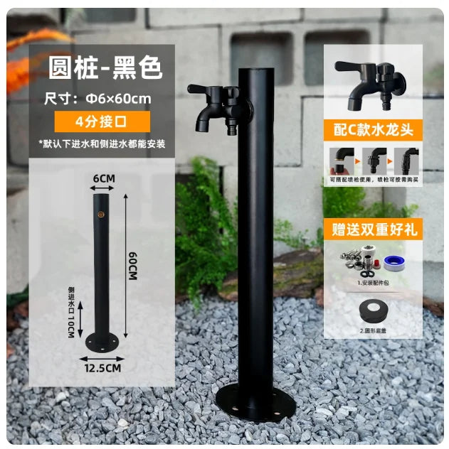 Garden Irrigation All-Copper Faucet 304 Stainless Steel Square