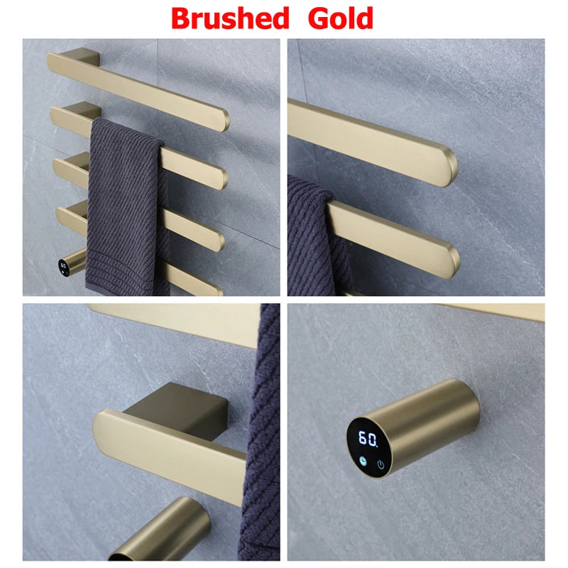Model Horizontal Style Intelligent Heated Towel Rack Wihte
