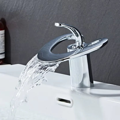 Waterfall Creative Bathroom Basin Faucet Sink Faucet Deck