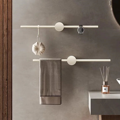 Bathroom Towel Rack Brass Wall-Mounted Toilet Space White