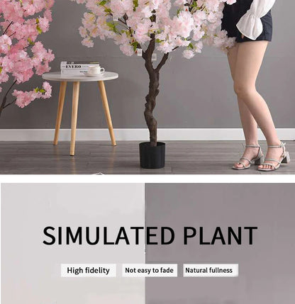 Decoration Artificial Cherry Tree Bonsai Wedding Indoor Living