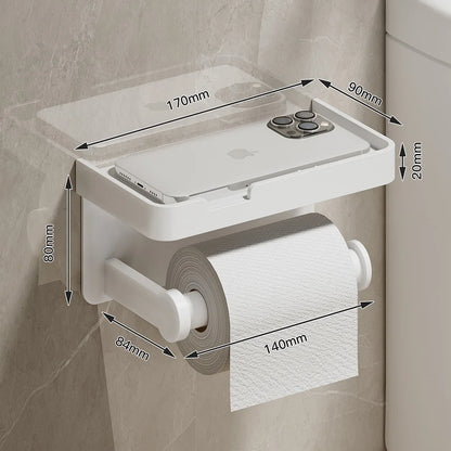 Toilet Paper Holder Wall-Mounted Double Layer Paper Roll