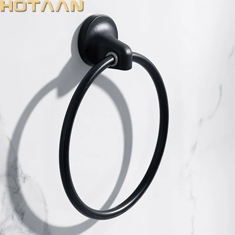 Matte Black Finish Stainless Steel Wall Mounted Towel