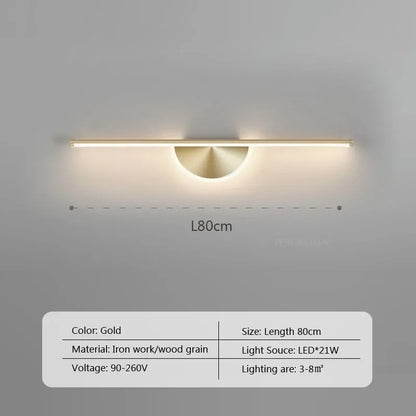 Modern Led Wall Lamp Bathroom Mirror Line Sconce