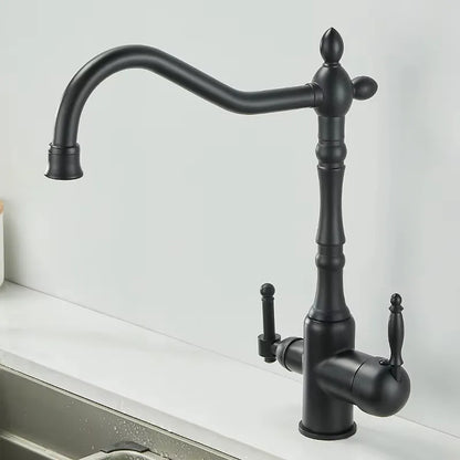 Antique Waterfilter Tap Faucet Gold Mixer Drinking Purify