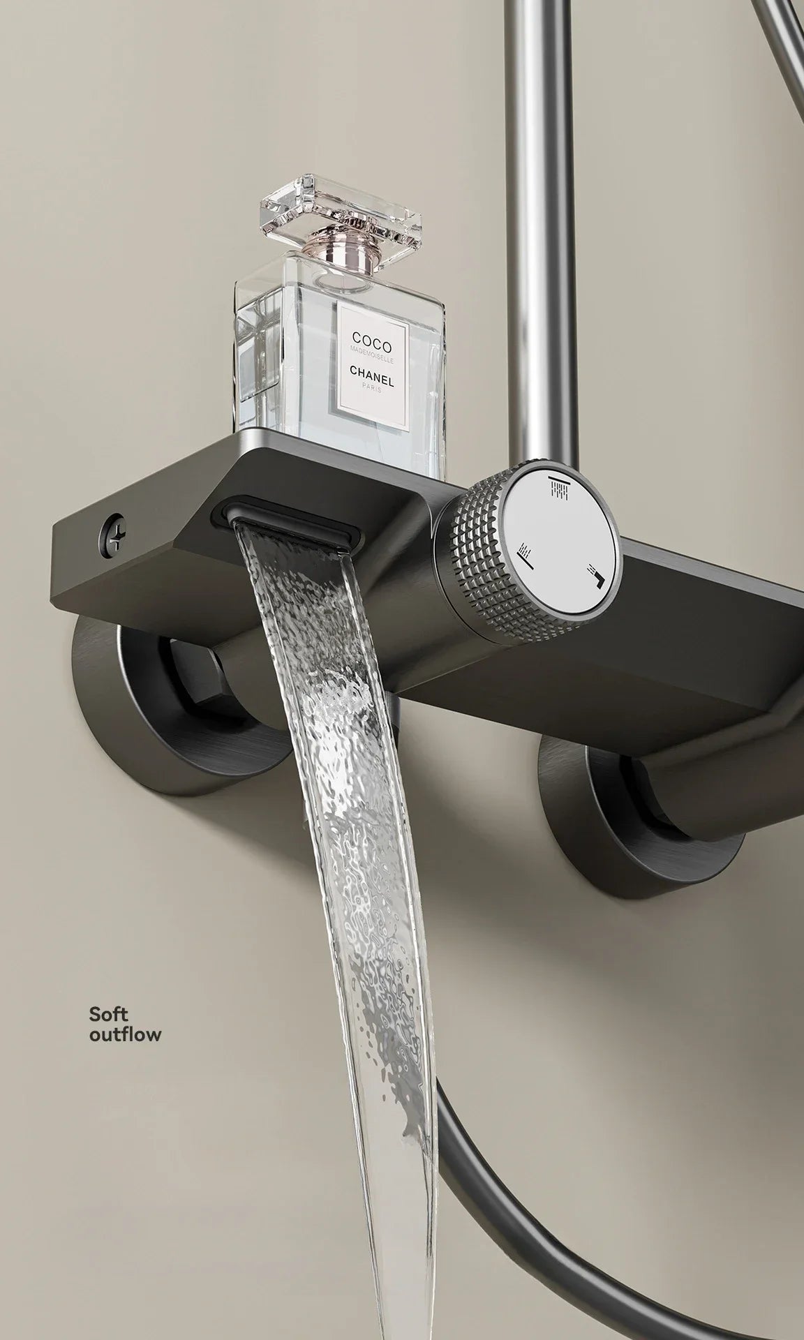 Grey Knob Type Three Ways Water Outlet Shower