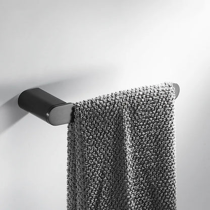 Gunmetal Grey Full Brass Bathroom Storage Towel Rack