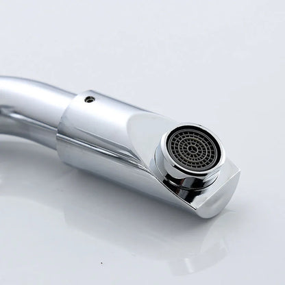 360 Rotation Bathroom Basin Faucet Silver Faucet Brass