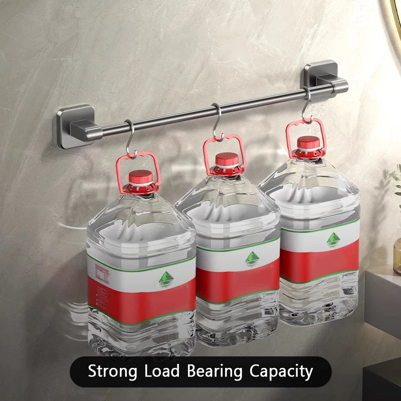 Bathroom Towel Rack Punch Black White Grey Bath