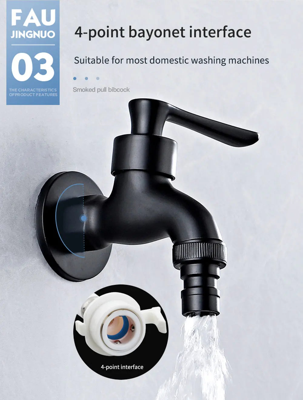 Cold Faucet Wall Outdoor Mop Pool Faucet Copper
