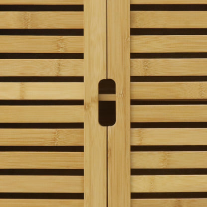 Wall Mounted Bamboo Bathroom Cabinet Storage Shelf Medicine