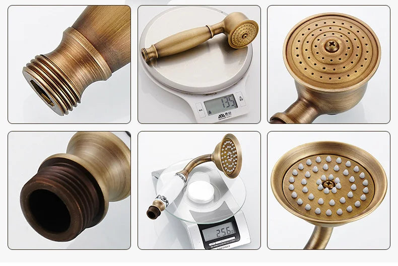 Bathroom Rain Shower Antique Bronze Wall Mounted Bath