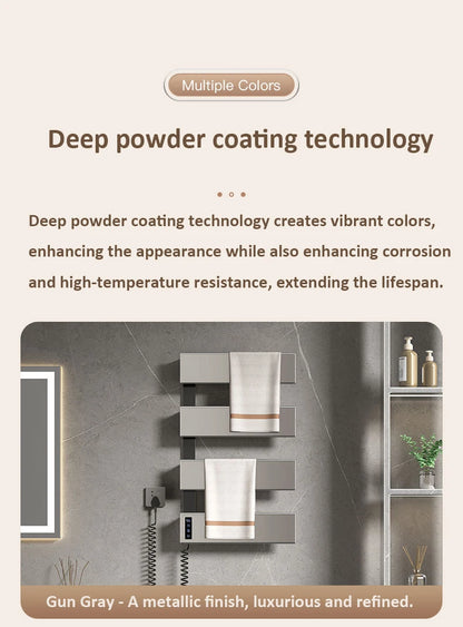 Oxg Electric Heated Towel Rack Wall Mounted Bathroom