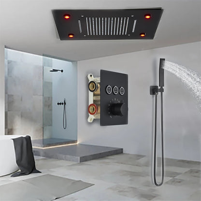 Black Led Digital Display Shower Faucet Remote Control