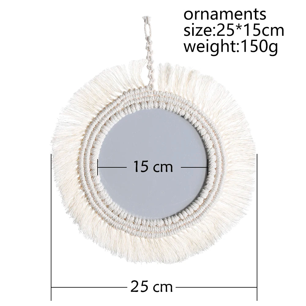 Wall Mirror Macrame Decorative Mirrors Boho Decor Wall