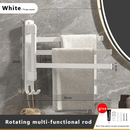 Bathroom Towel Rack Rotatable Towel Holder Rotatable Stainless
