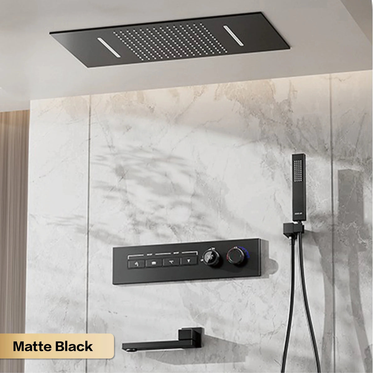 Modern Brushed Gold Brass Led Digital Ceiling Embedded