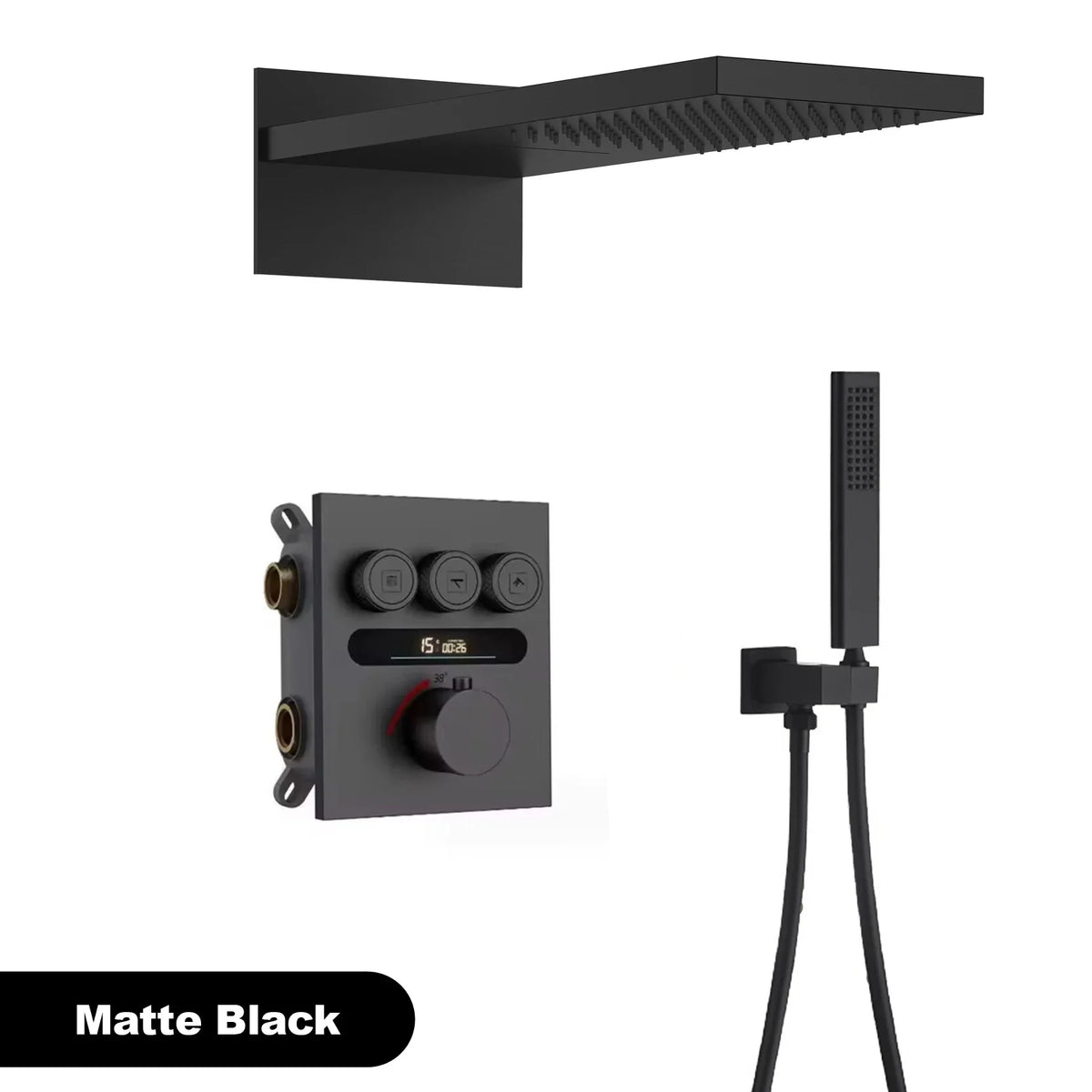 Luxury Brass Brushed Gold Led Digital Display Constant